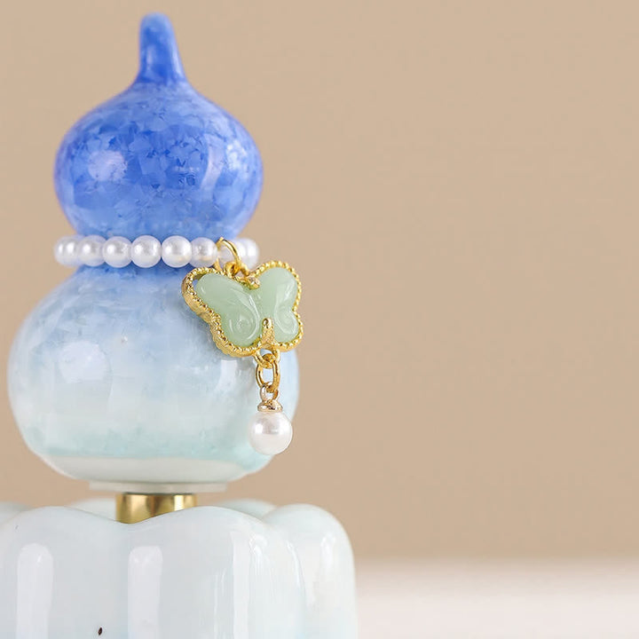 Buddha Stones Keramische vlinderpompoen, draaiend, Mindfulness woondecoratie. - image 3