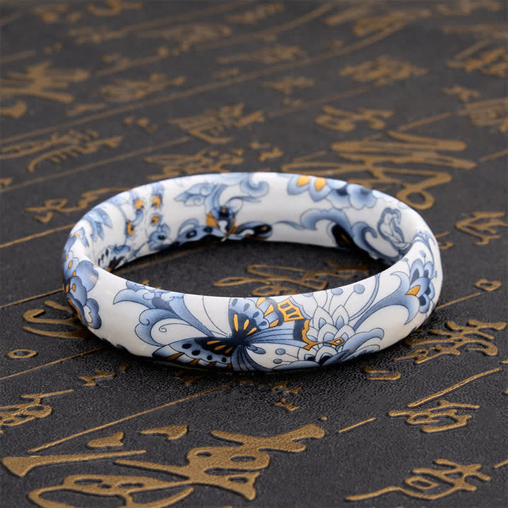 Buddha Stones Keramische vlinderarmband met handgeschilderd vrijheidsmotief . - image 10
