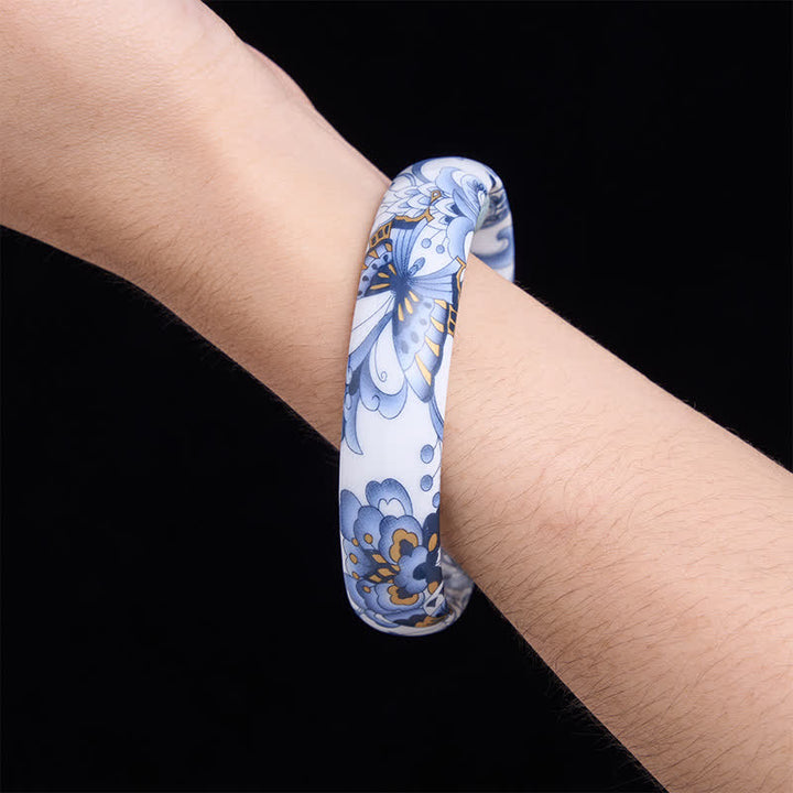 Buddha Stones Keramische vlinderarmband met handgeschilderd vrijheidsmotief . - image 11