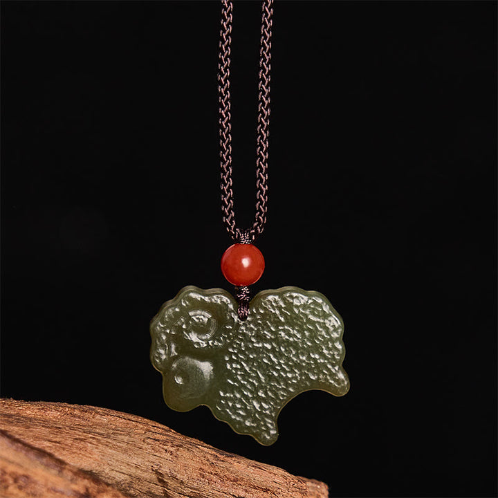 Buddha Stones Groene Hetian jade Chinese dierenriem geit hanger Ketting - image 6