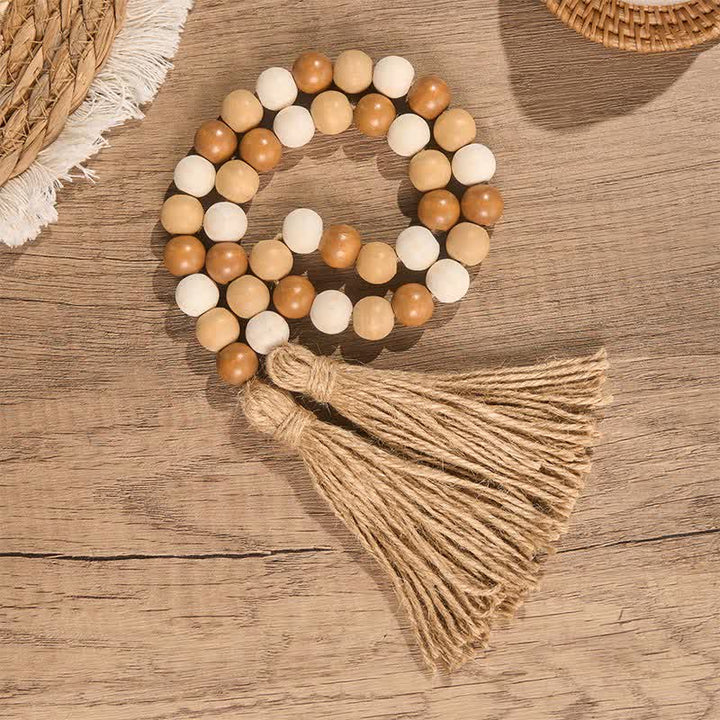 Buddha Stones Boho Country kralenkwastjes accentdecoratie voor een Mindfulness woondecoratie - 80 cm - image 0