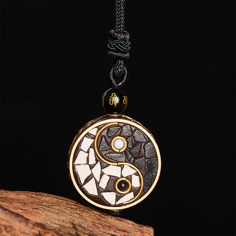 Buddha Stones Yin Yang-balanshanger van koperlegering aan een Ketting - image 3