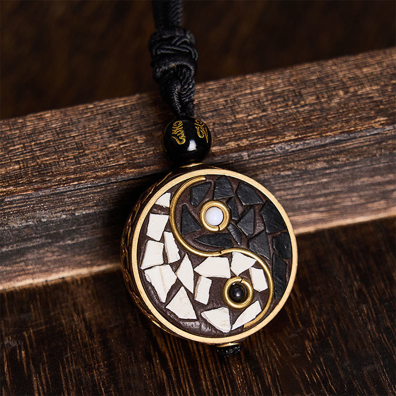 Buddha Stones Yin Yang-balanshanger van koperlegering aan een Ketting - image 4