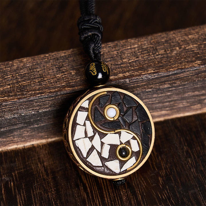 Buddha Stones Yin Yang-balanshanger van koperlegering aan een Ketting - image 4