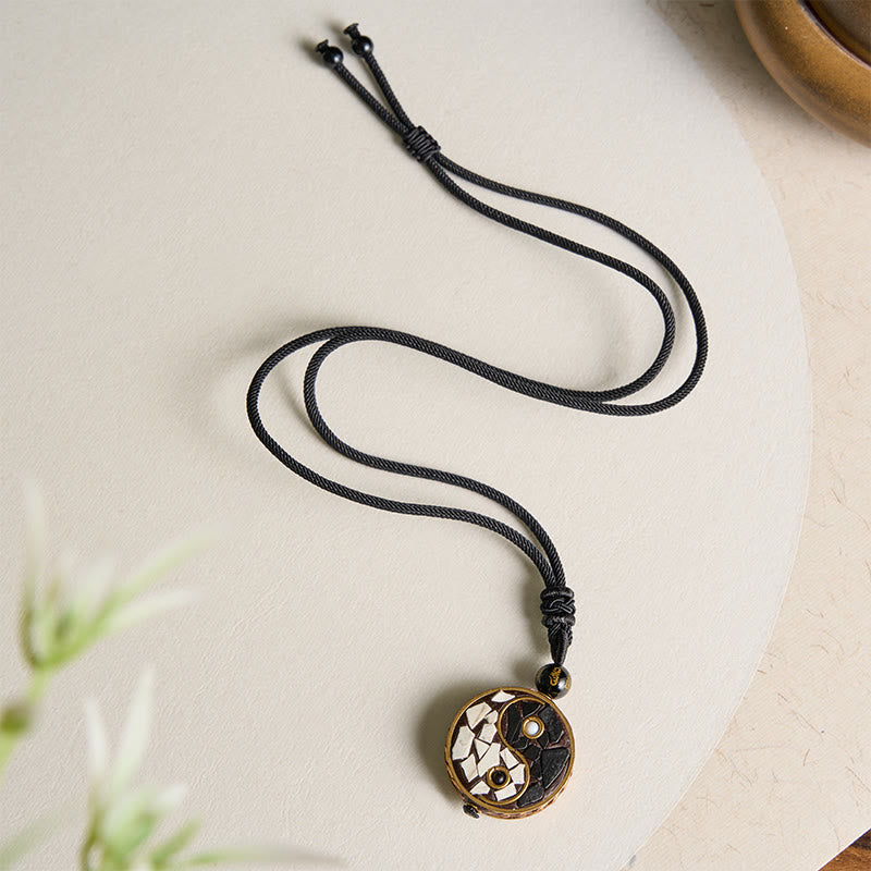 Buddha Stones Yin Yang-balanshanger van koperlegering aan een Ketting - image 8