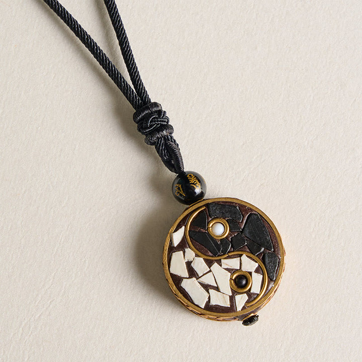 Buddha Stones Yin Yang-balanshanger van koperlegering aan een Ketting - image 7