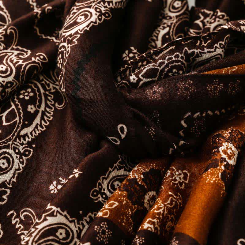 Buddha Stones Lente/Herfst Boho Paisley Patchwork Sjaal met Kwastjes voor Dames - image 15