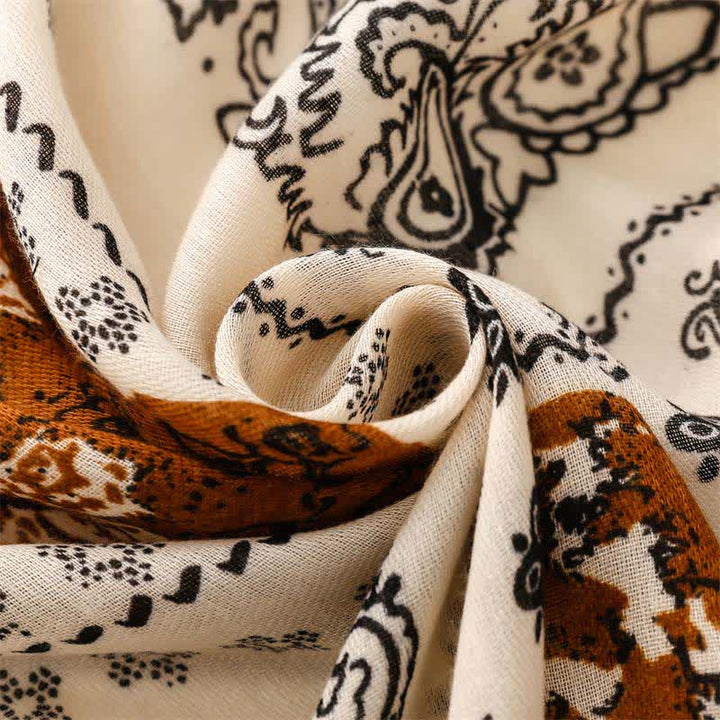 Buddha Stones Lente/Herfst Boho Paisley Patchwork Sjaal met Kwastjes voor Dames - image 6