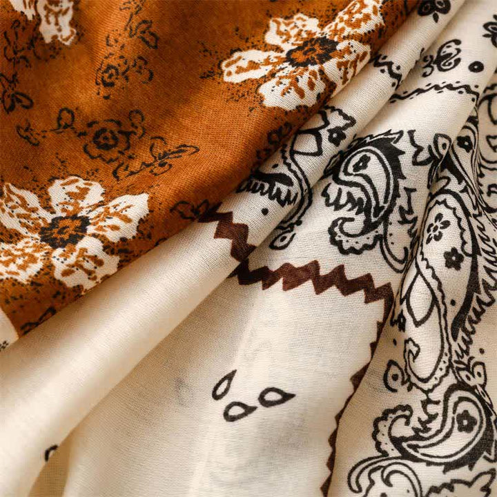Buddha Stones Lente/Herfst Boho Paisley Patchwork Sjaal met Kwastjes voor Dames - image 4