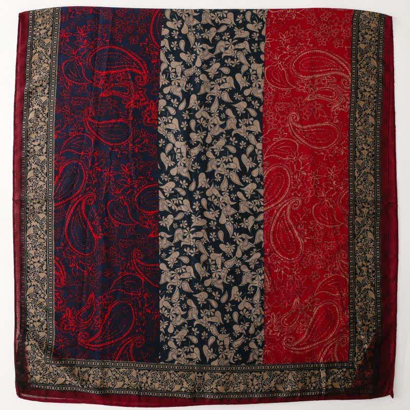 Buddha Stones Herfst/winter sjaal voor dames met paisley- en bloemenprint en rand. - image 18