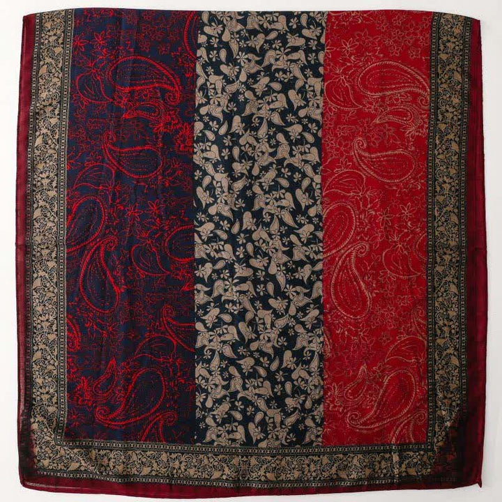 Buddha Stones Herfst/winter sjaal voor dames met paisley- en bloemenprint en rand. - image 18