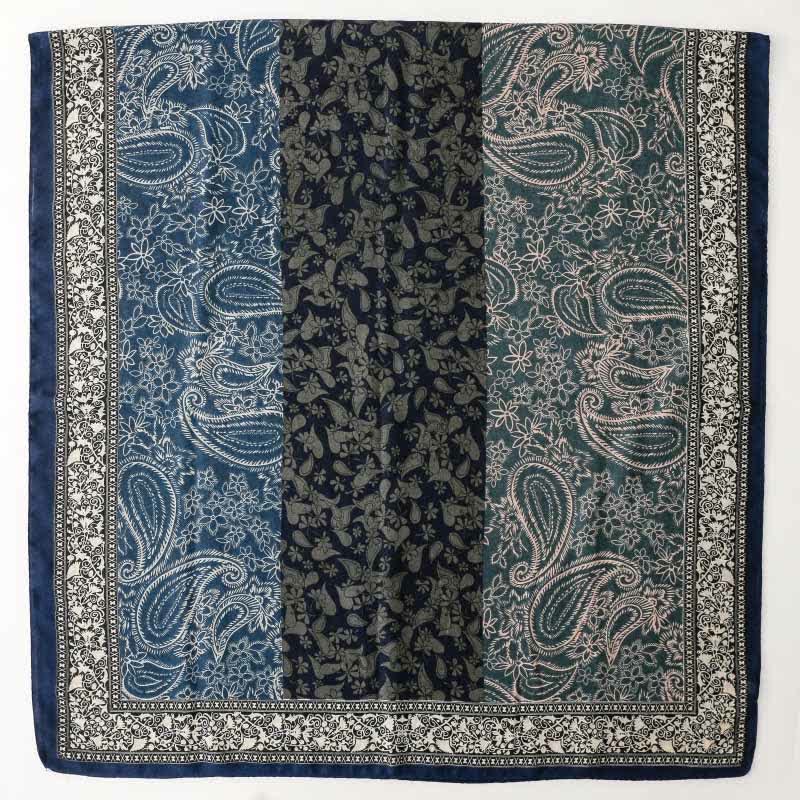 Buddha Stones Herfst/winter sjaal voor dames met paisley- en bloemenprint en rand. - image 6