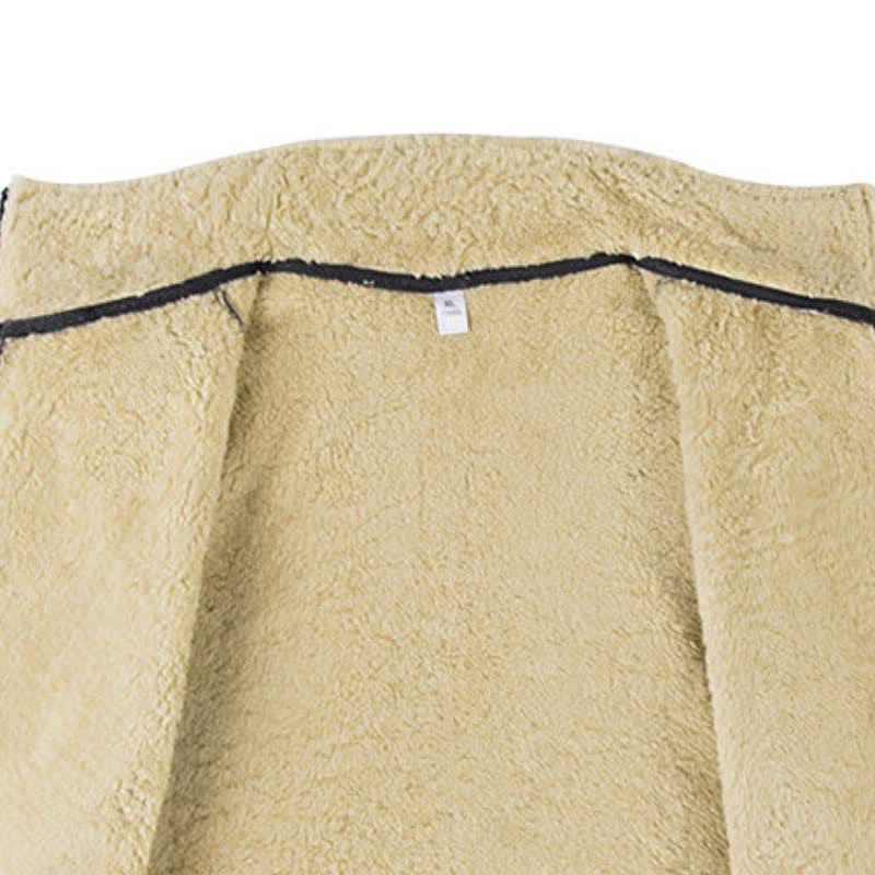 Buddha Stones Winterse casual minimalistische tanktop van Mandarin kraag en Zakken. - image 8