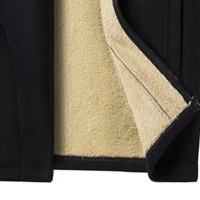 Buddha Stones Winterse casual minimalistische tanktop van Mandarin kraag en Zakken. - image 20
