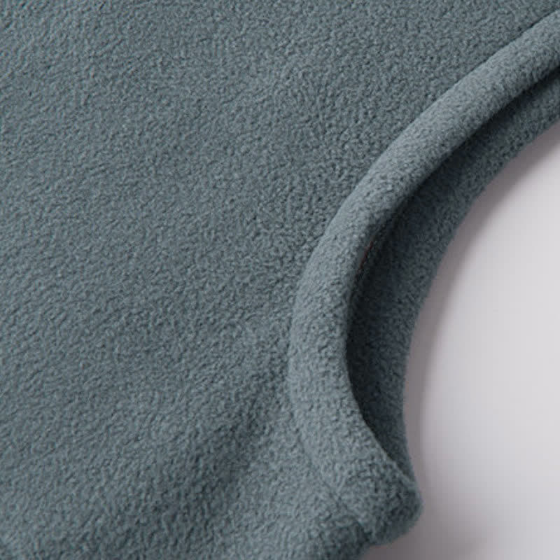 Buddha Stones Winterse casual minimalistische tanktop van Mandarin kraag en Zakken. - image 13