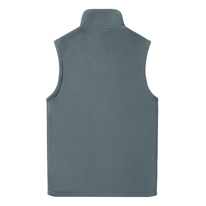 Buddha Stones Winterse casual minimalistische tanktop van Mandarin kraag en Zakken. - image 1