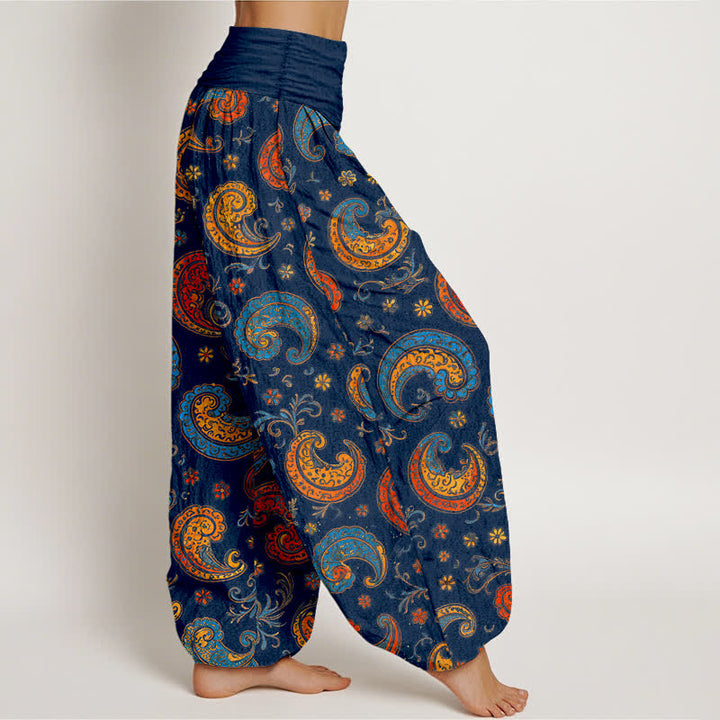 Buddha Stones Dames harembroek met elastische Taille en exotisch katoenen paisley-motief. - image 2