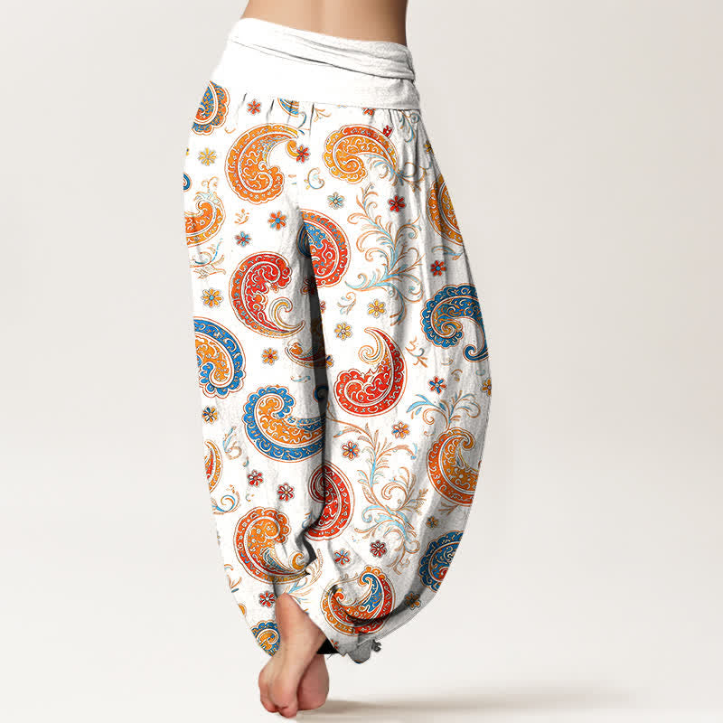 Buddha Stones Dames harembroek met elastische Taille en exotisch katoenen paisley-motief. - image 6