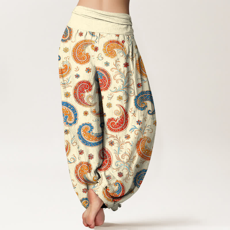 Buddha Stones Dames harembroek met elastische Taille en exotisch katoenen paisley-motief. - image 9