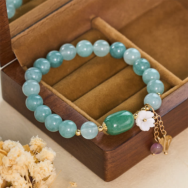 Buddha Stones Jadebloesem bedeltje beschermende Armband - image 1