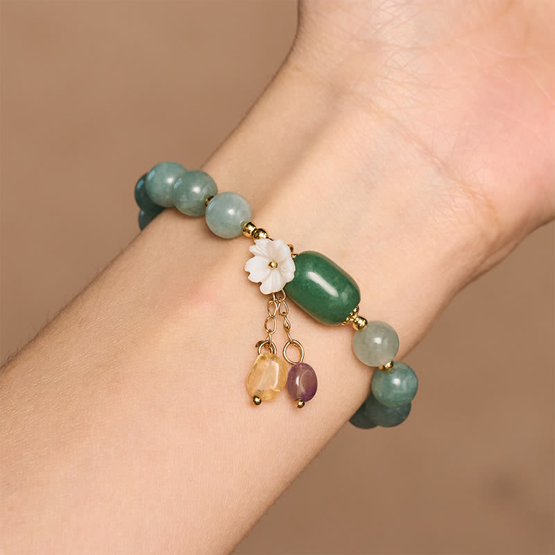 Buddha Stones Jadebloesem bedeltje beschermende Armband - image 8