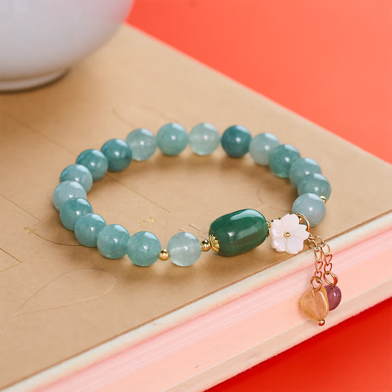 Buddha Stones Jadebloesem bedeltje beschermende Armband - Jade (Welvaart ♥ Overvloed) - image 0