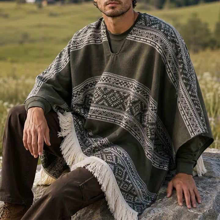 Buddha Stones Herfst/Winter Boho Geometrische Strepen Sjaal met Sjaal (groot) voor Dames - image 7