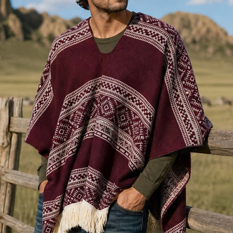 Buddha Stones Herfst/Winter Boho Geometrische Strepen Sjaal met Sjaal (groot) voor Dames - image 15