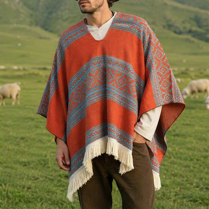 Buddha Stones Herfst/Winter Boho Geometrische Strepen Sjaal met Sjaal (groot) voor Dames - image 11