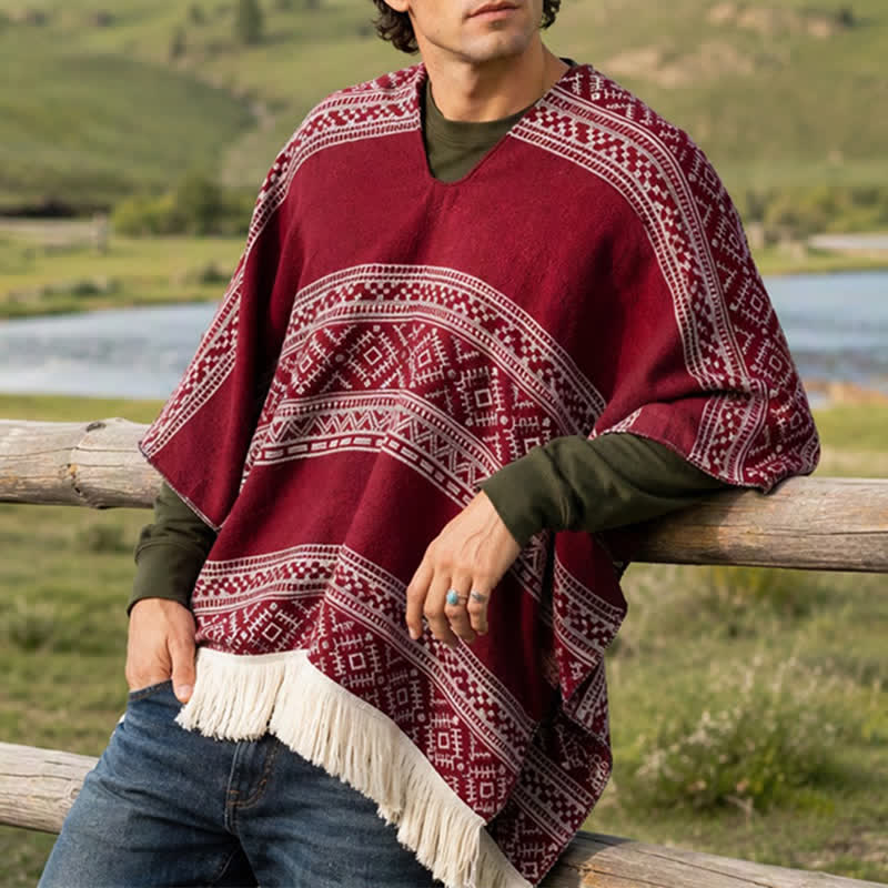 Buddha Stones Herfst/Winter Boho Geometrische Strepen Sjaal met Sjaal (groot) voor Dames - image 19