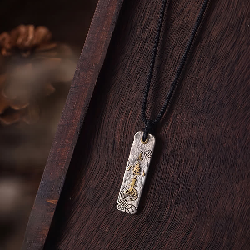Buddha Stones Een fortuin maken Chinese karakter koperen munt rijkdom Ketting - image 3