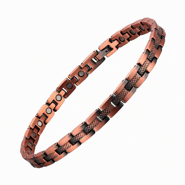 Buddha Stones Magnetische koperen schakelketting Modern Balance Enkelband - image 4