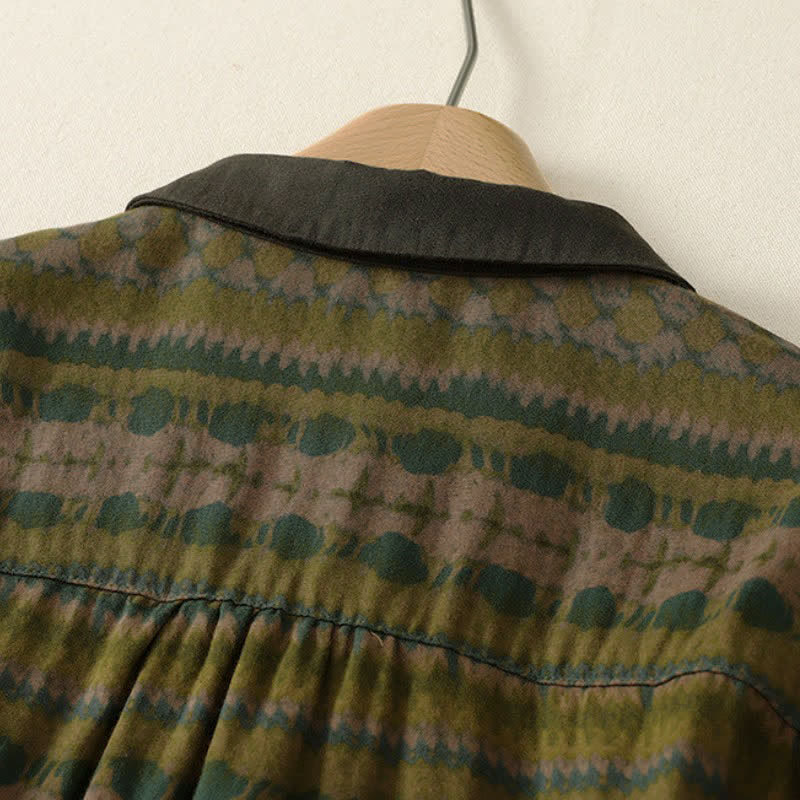 Buddha Stones Casual retro overhemden met knoopsluiting en Overhemden voor dames met Lange mouw voor de herfst - image 7