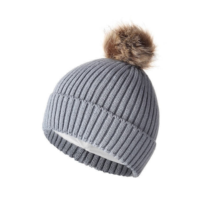 Buddha Stones Herfst/Winter Geribbelde Gebreide Sjaal met Pompon, Comfortabele Damesmuts en Handschoenen - image 1