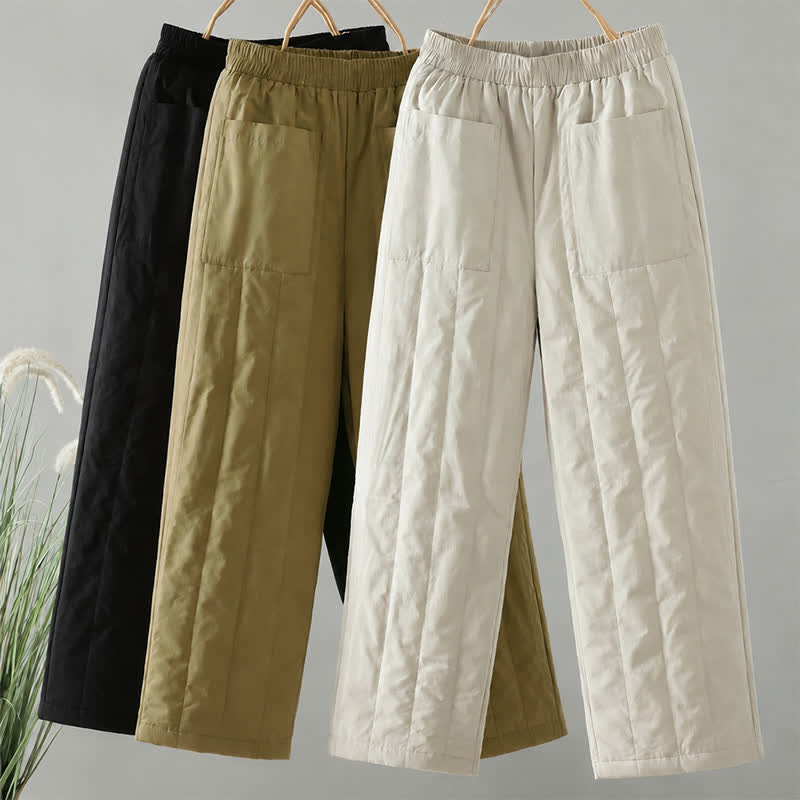 Buddha Stones Casual basic Enkellengte broek voor dames met Zakken , geschikt voor de herfst en winter. - image 19