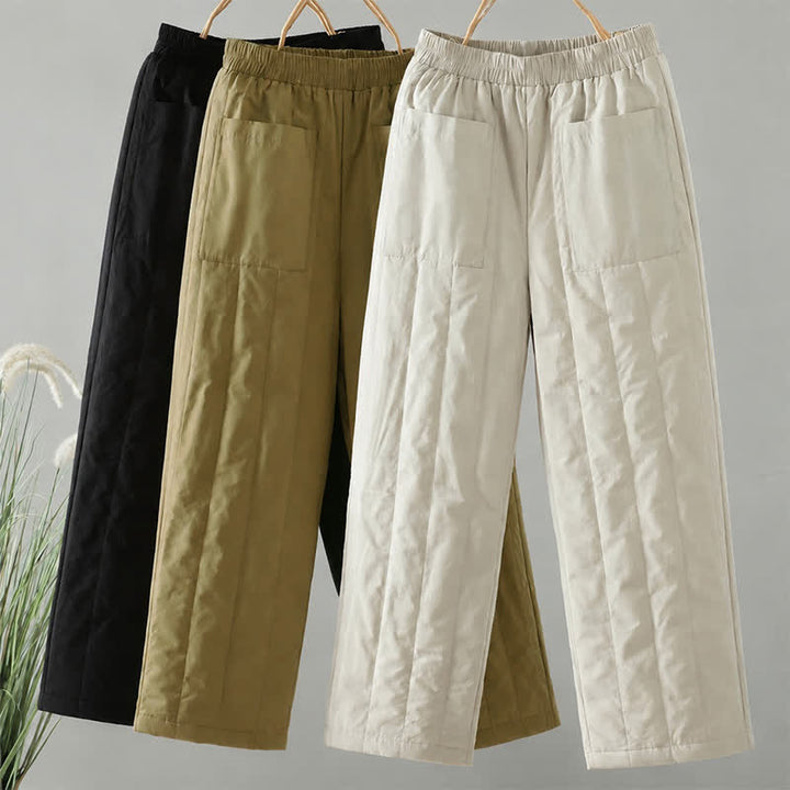 Buddha Stones Casual basic Enkellengte broek voor dames met Zakken , geschikt voor de herfst en winter. - image 19