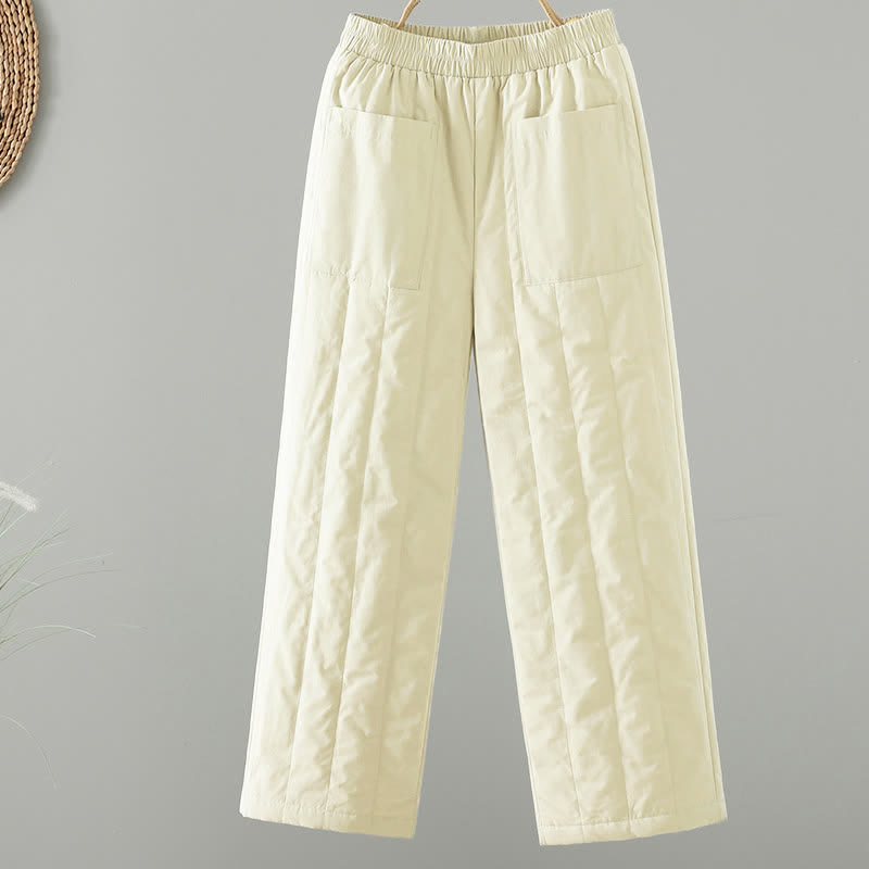 Buddha Stones Casual basic Enkellengte broek voor dames met Zakken , geschikt voor de herfst en winter. - Beige - US8-10, UK/AU12-14, EU40-42 (2XL) - image 10