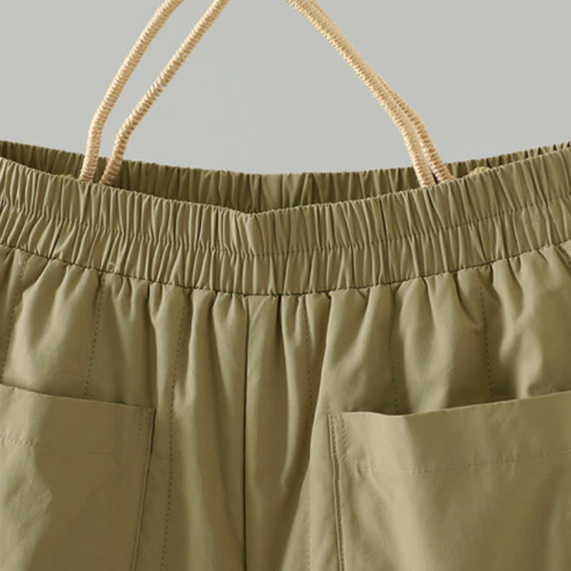 Buddha Stones Casual basic Enkellengte broek voor dames met Zakken , geschikt voor de herfst en winter. - image 1