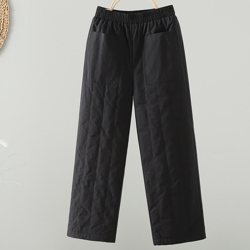 Buddha Stones Casual basic Enkellengte broek voor dames met Zakken , geschikt voor de herfst en winter. - Zwart - US8-10, UK/AU12-14, EU40-42 (2XL) - image 5