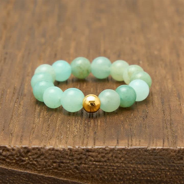 Buddha Stones 3 stuks Amazoniet Picture Jaspis Indiase Agaat Relax Ring - image 2