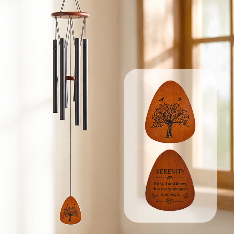 Buddha Stones De Levensboom Serenity Retro Windgong met zes aluminium buizen - De Levensboom - image 0