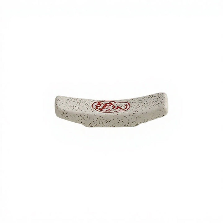 Buddha Stones Eetstokjeshouder van natuurlijk gespikkeld keramiek - Rode stempel (ongeveer 6,8 cm × 2,2 cm × 1,5 cm) - image 2