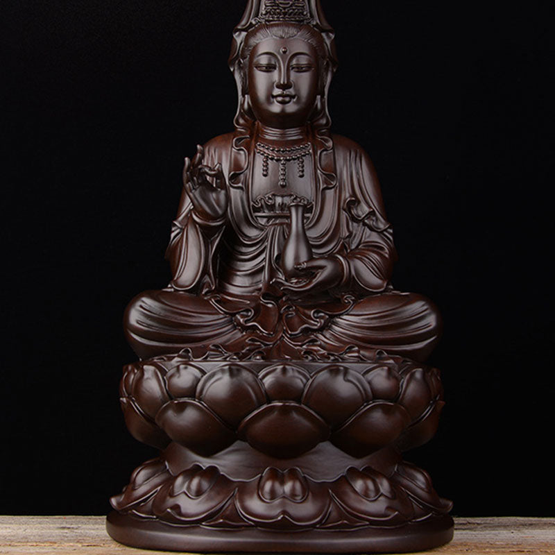 Buddha Stones Avalokitesvara Ebbenhout Lotus Harmonie Zegen Huisdecoratie - image 3