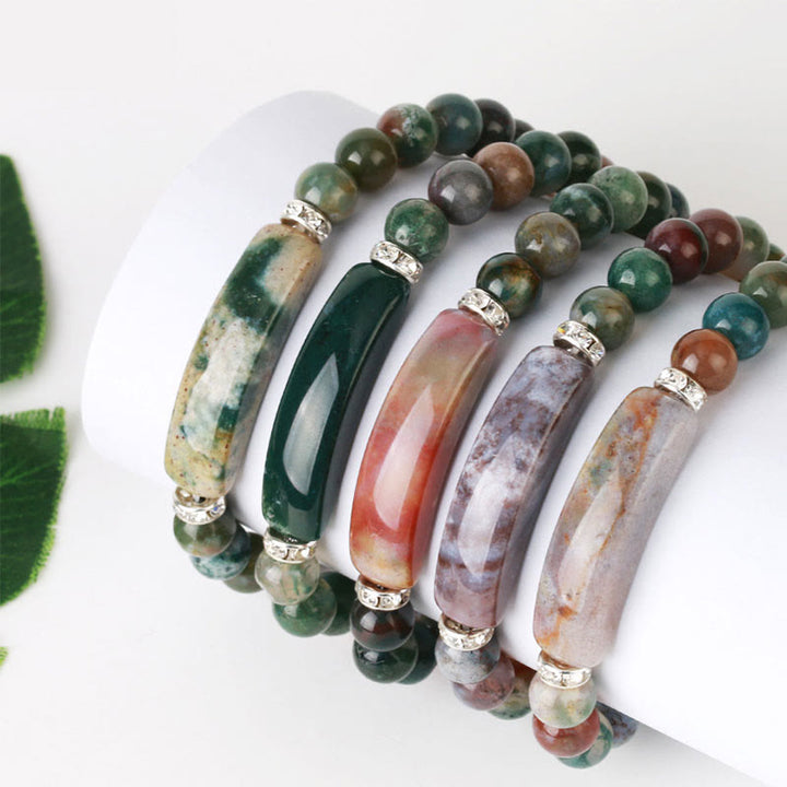 Buddha Stones Armband met helende kralen in de vorm van een liefdeshart van natuurlijke kwarts - image 6