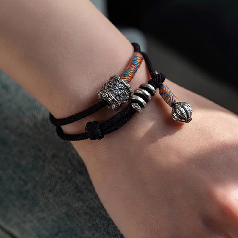 Buddha Stones Tibetaans Om Mani Padme Hum gegraveerd amulet dubbele Armband - image 10