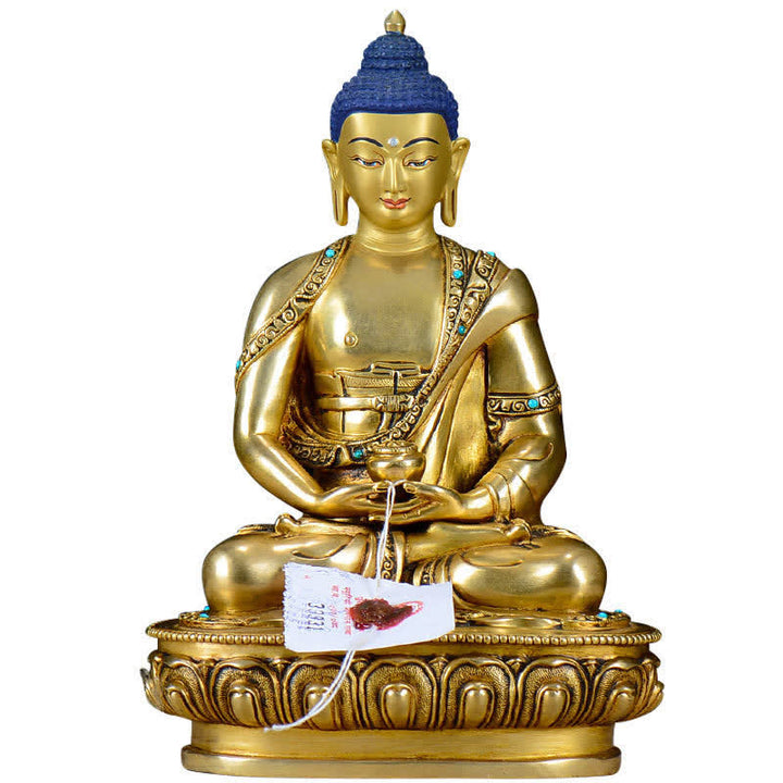 Buddha Stones Shakyamuni Mededogen Koperen Beeld Decoratie - image 14