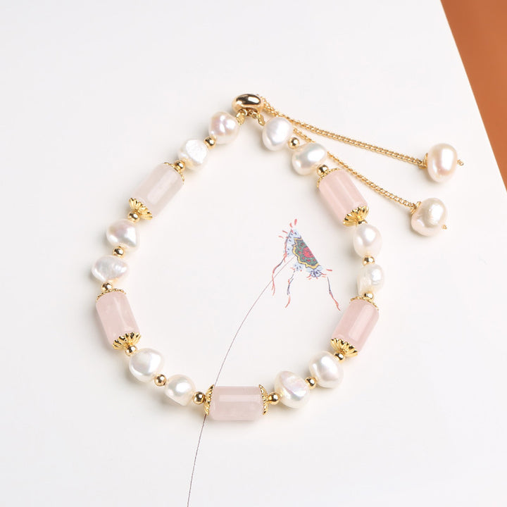 Buddha Stones Groene aventurijn parel roze kristallen kralen Armband - image 9