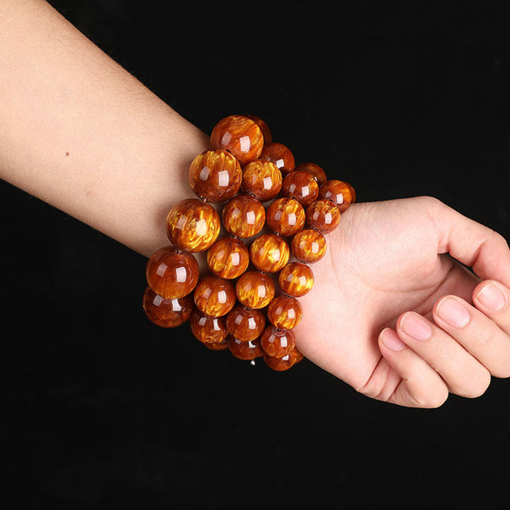 Buddha Stones Gouden Zeewilg Succes Positieve Armband Mala - image 12