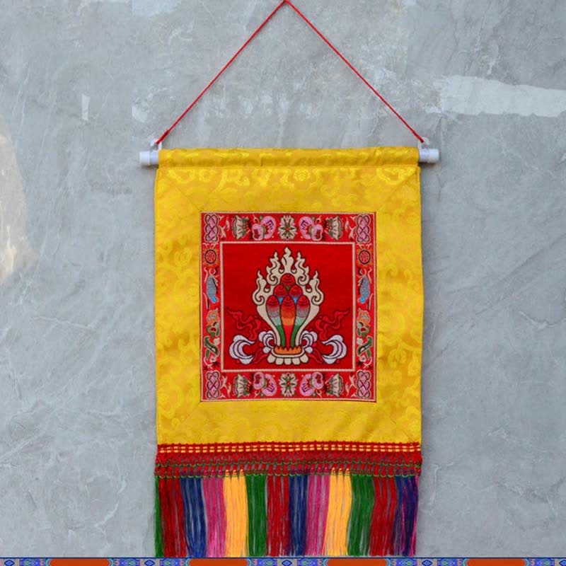 Vajra, gunstige symbolen, spirituele kracht, muurdecoratie - Het Chintamani-juweel - Rood - image 11