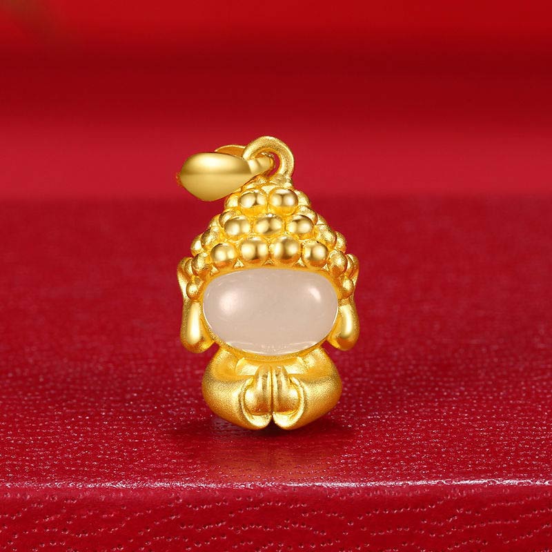 Buddha Stones Witte jade Boeddha succes hanger Ketting - image 5